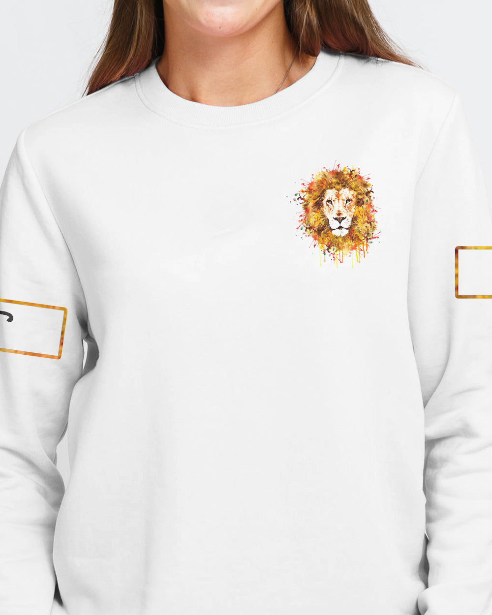 Way Maker Miracle Worker Faith Lion Watercolor Women's Christian Sweatshirt