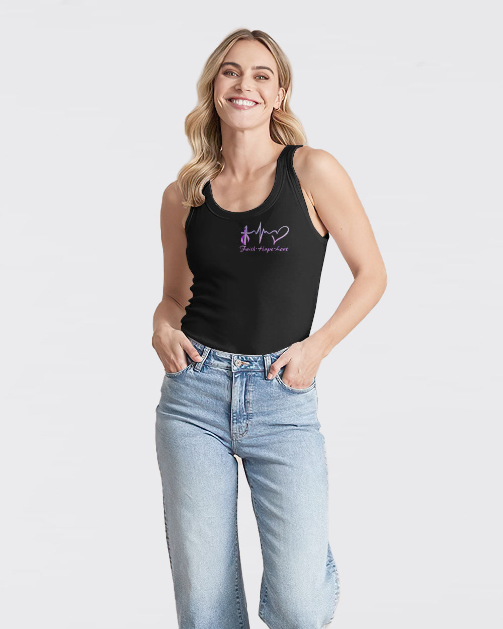 Purple Angel Wings Ribbon Faith Women's Epilepsy Awareness Tanks