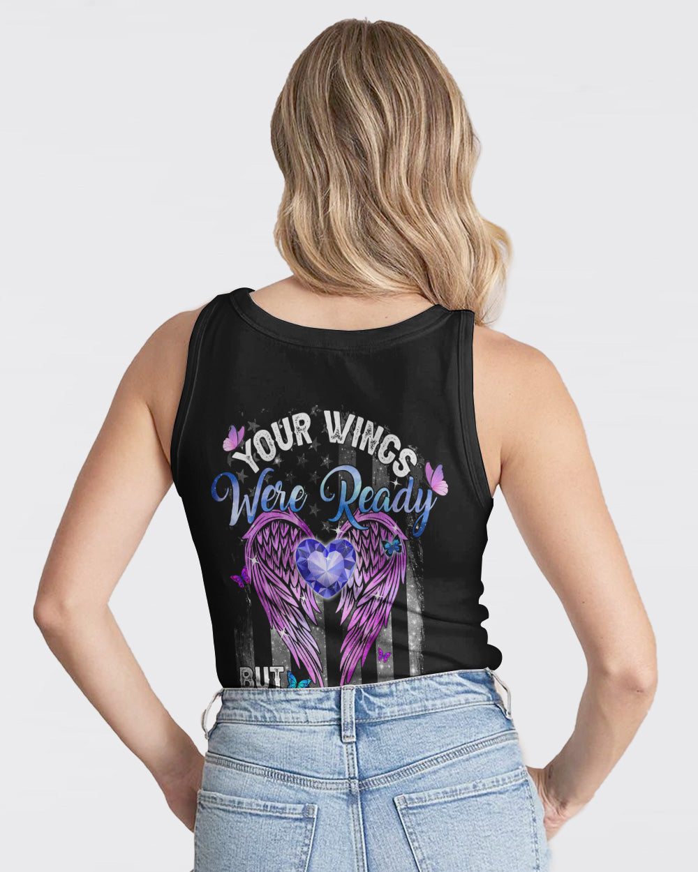 Your Wings Were Ready But My Heart Was Not Wings Faith Women's Christian Tanks