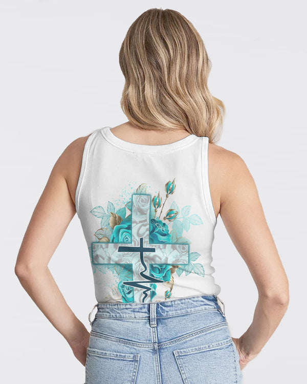 Turquoise Rose Faith Women's Christian Tanks