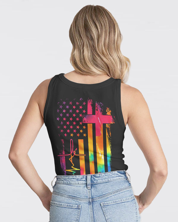 Fé Flag Tie Dye Women's Christian Tanks