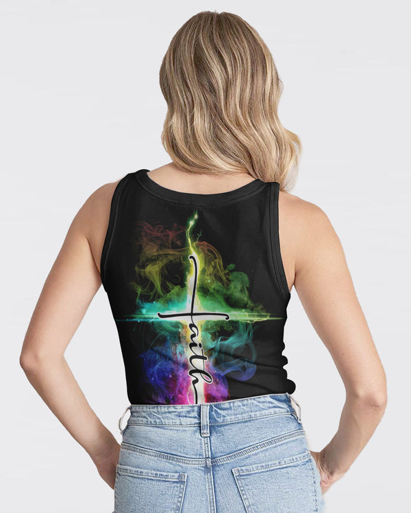 Faith Fire Smoke Cross Women's Christian Tanks