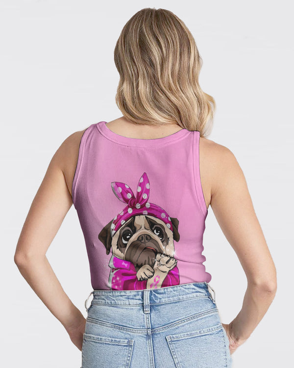 Think Pawsitive Pink Headband PullDog Women's Breast Cancer Awareness Tanks