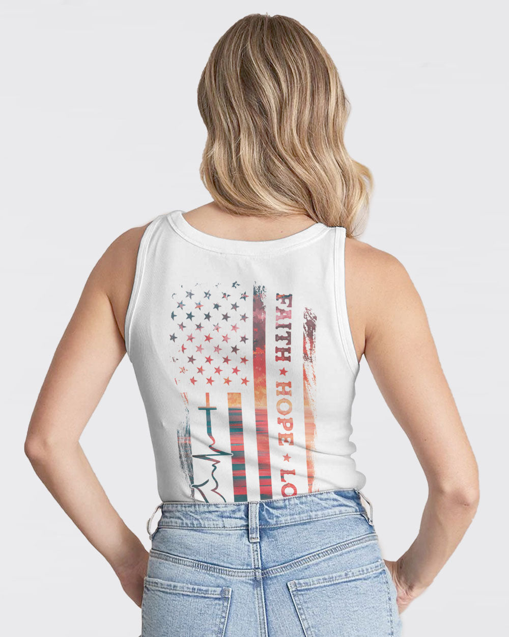 Faith Hope Love Sunset Beach Women's Christian Tanks