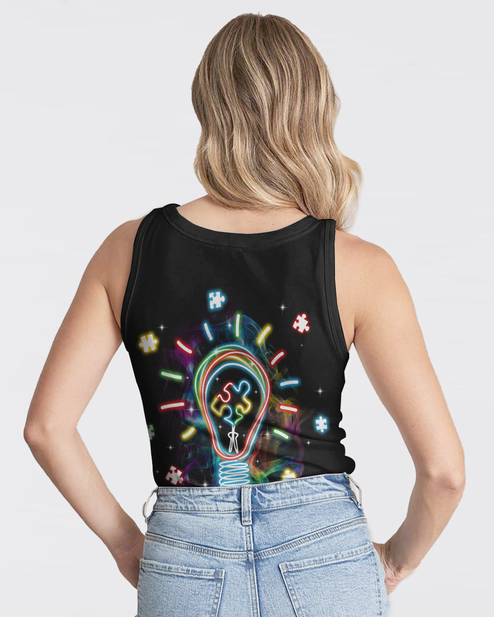 Let Your Light Shine Women's Autism Awareness Tanks