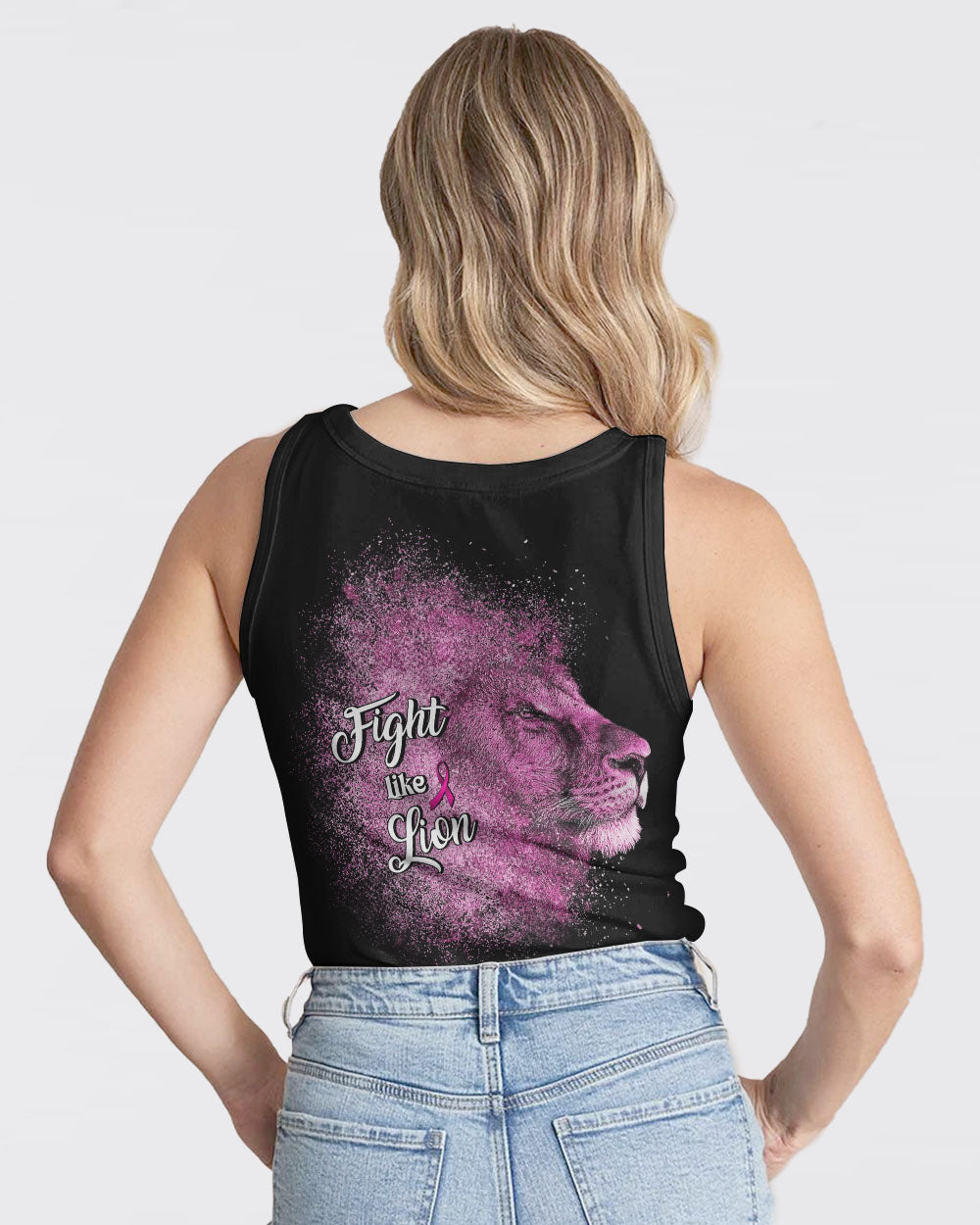 Fight Like Lion Women's Breast Cancer Awareness Tanks