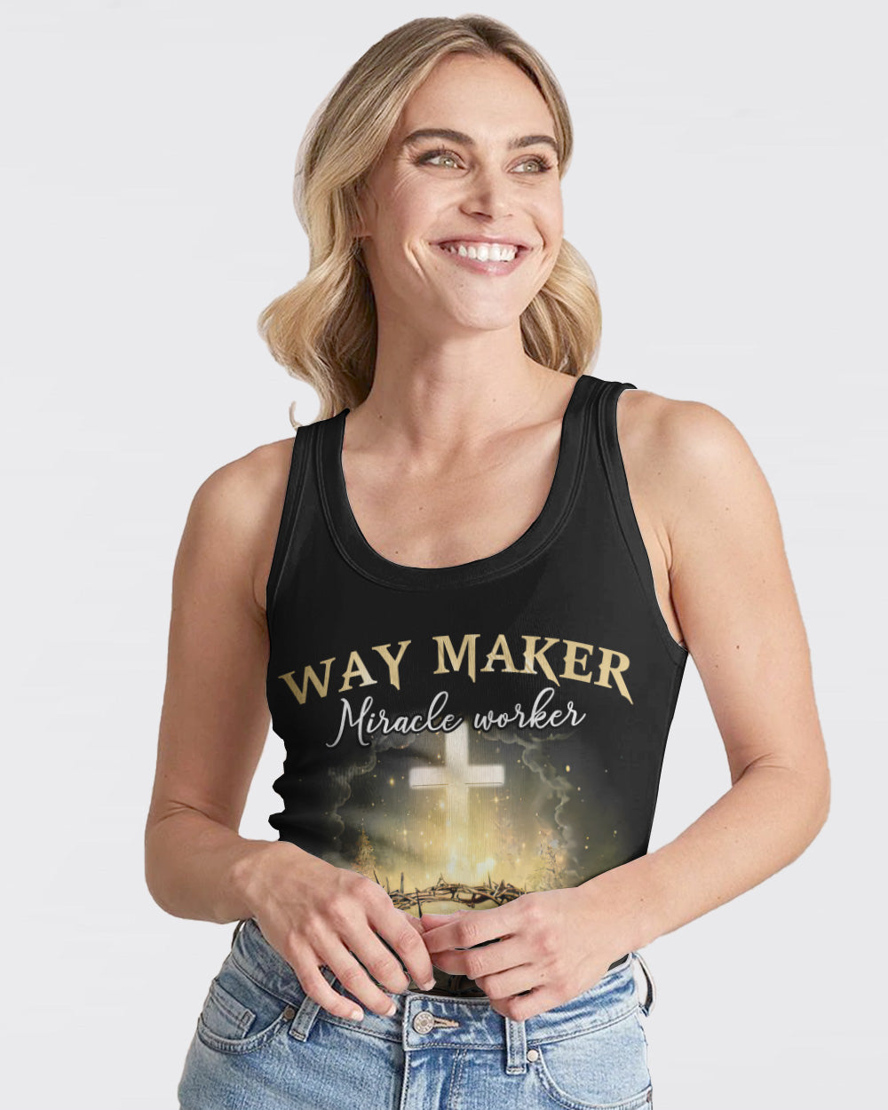 Way Maker Miracle Worker Bible Women's Christian Tanks