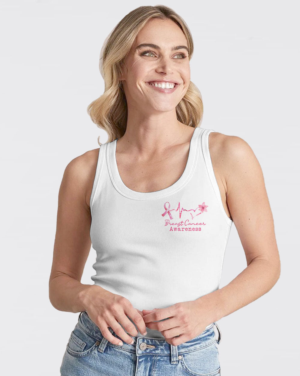 Faith Hope Love Pink Lily Women's Breast Cancer Awareness Tanks