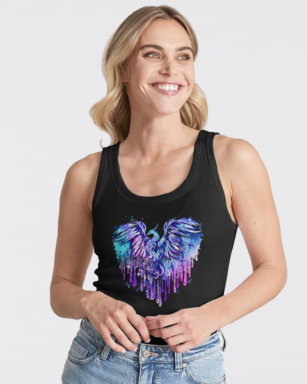 Rise From The Ashes Phoenix Women's Suicide Prevention Awareness Tanks