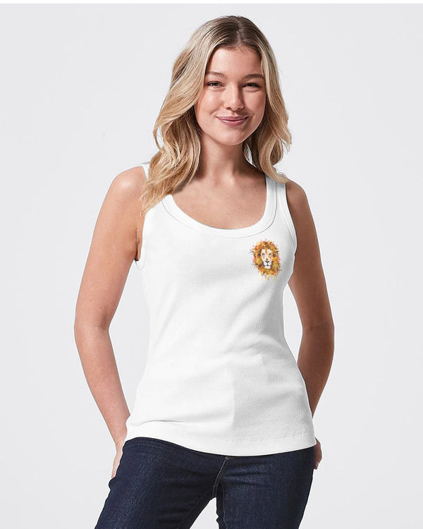 Way Maker Miracle Worker Faith Lion Watercolor Women's Christian Tanks