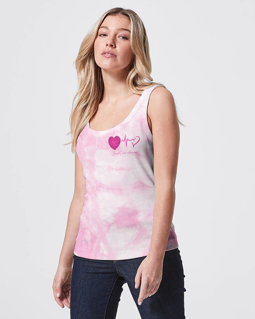 Think Pink Love Pink Wear Pink Women's Breast Cancer Awareness Tanks