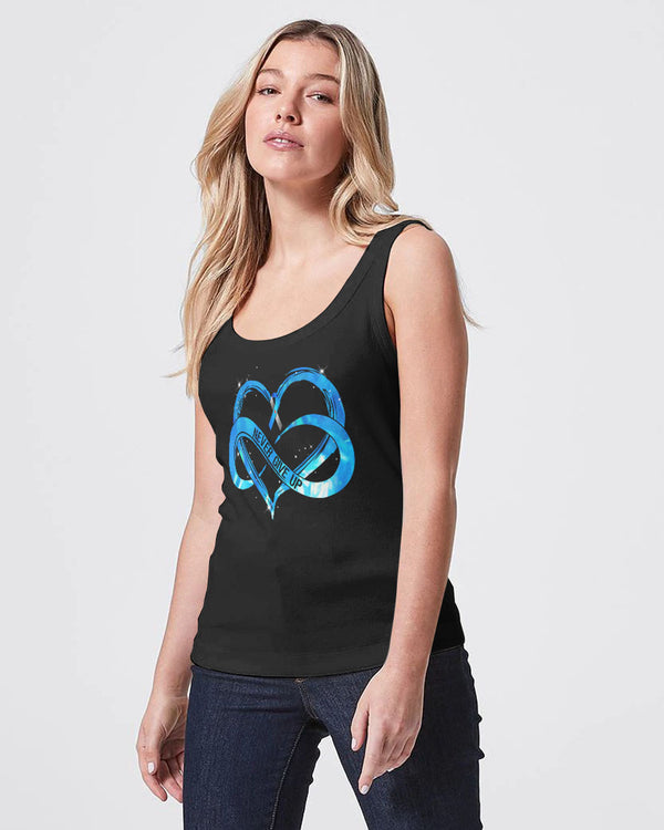 Blue Ribbon Flag Hear Beat Women's Diabetes Awareness Tanks
