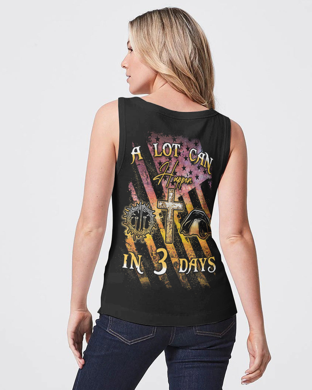 A Lot Can Happen In 3 Days Women's Christian Tanks