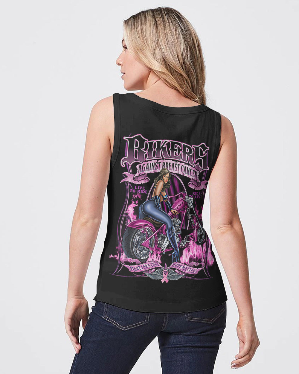 Bikers Fight For A Cure Women's Breast Cancer Awareness Tanks
