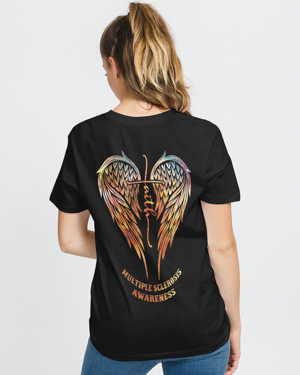 Faith Wings Women's Multiple Sclerosis Awareness Tshirt