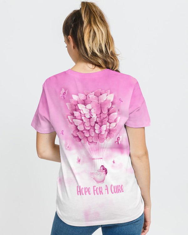 Hope For A Cure Butterfly Women's Breast Cancer Awareness Tshirt