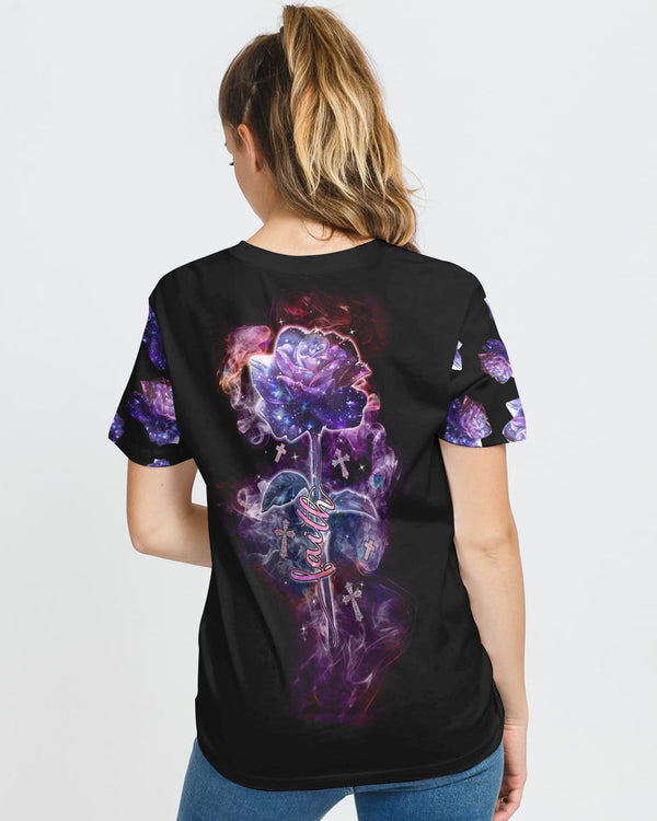Rose Faith Galaxy Women's Christian Tshirt