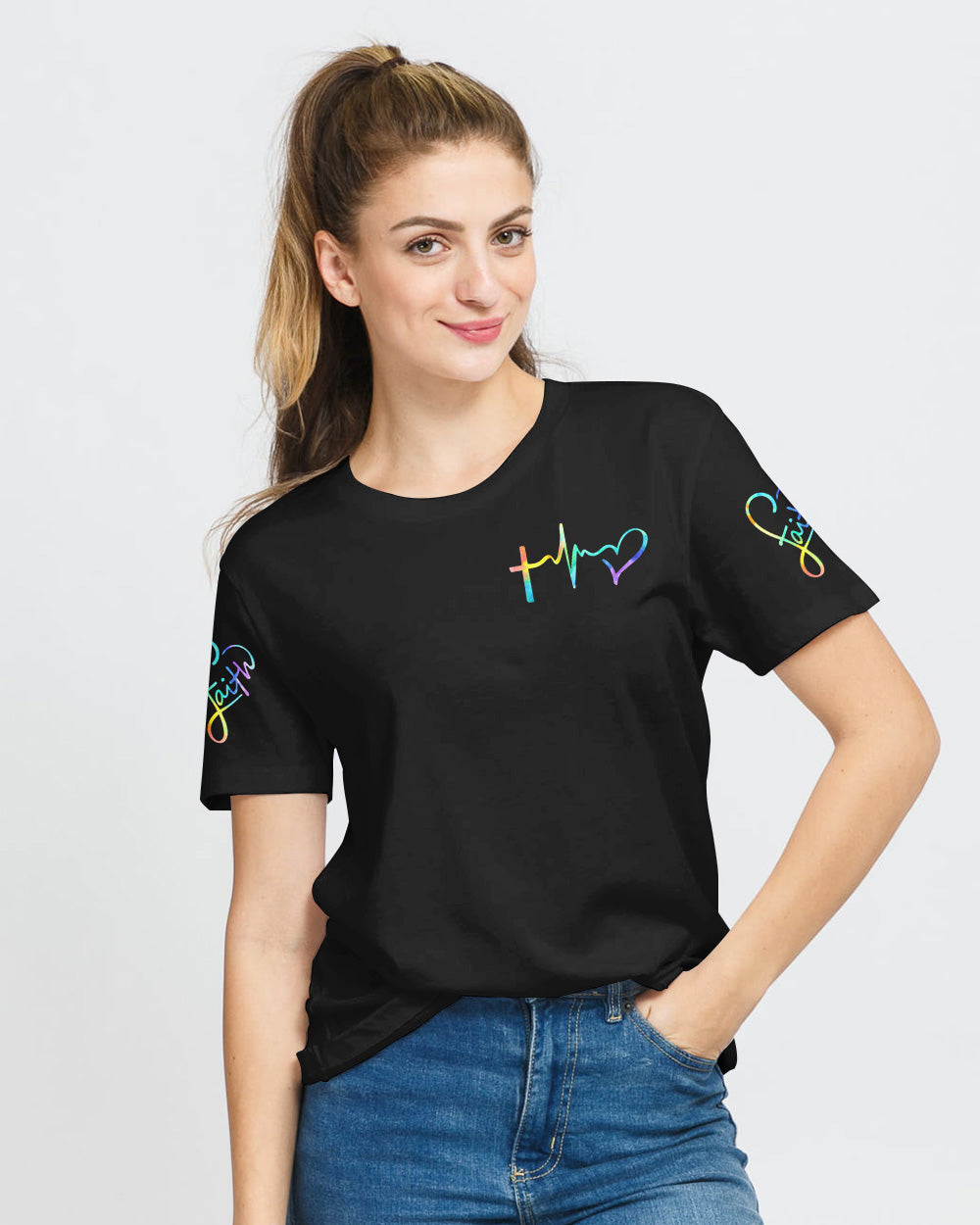 Jesus Faith Over Fear Women's Christian Tshirt