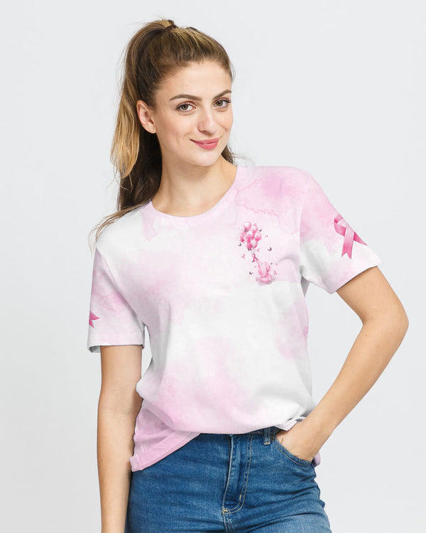 Hope For A Cure Elephant Balloon Women's Breast Cancer Awareness Tshirt