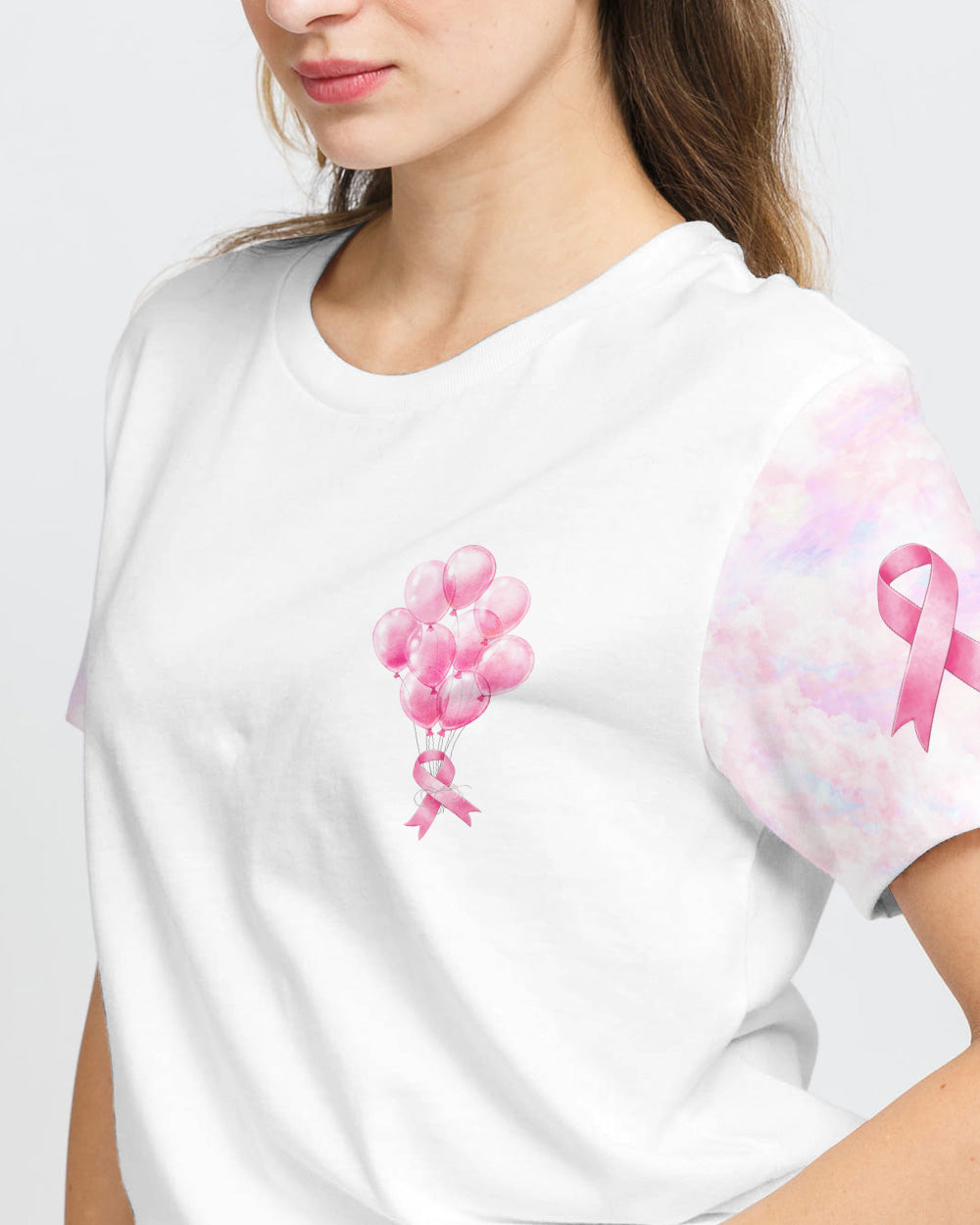 Cancer Balloon Women's Breast Cancer Awareness Tshirt