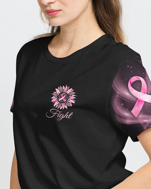 Faith Pink Sunflower Cross Women's Christian Tshirt