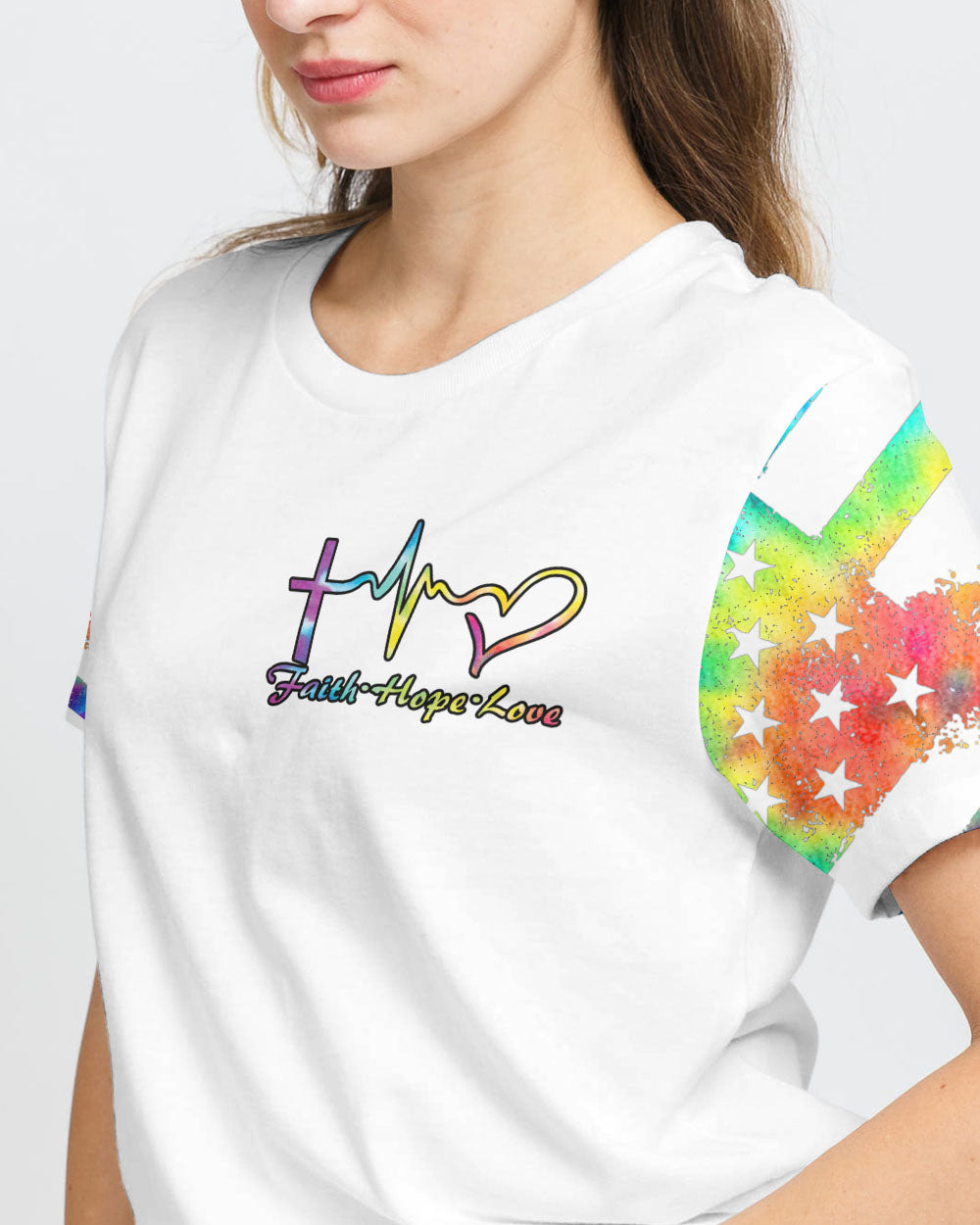 Way Maker Miracle Worker Promise Keeper Wings Tie Dye Women's Christian Tshirt