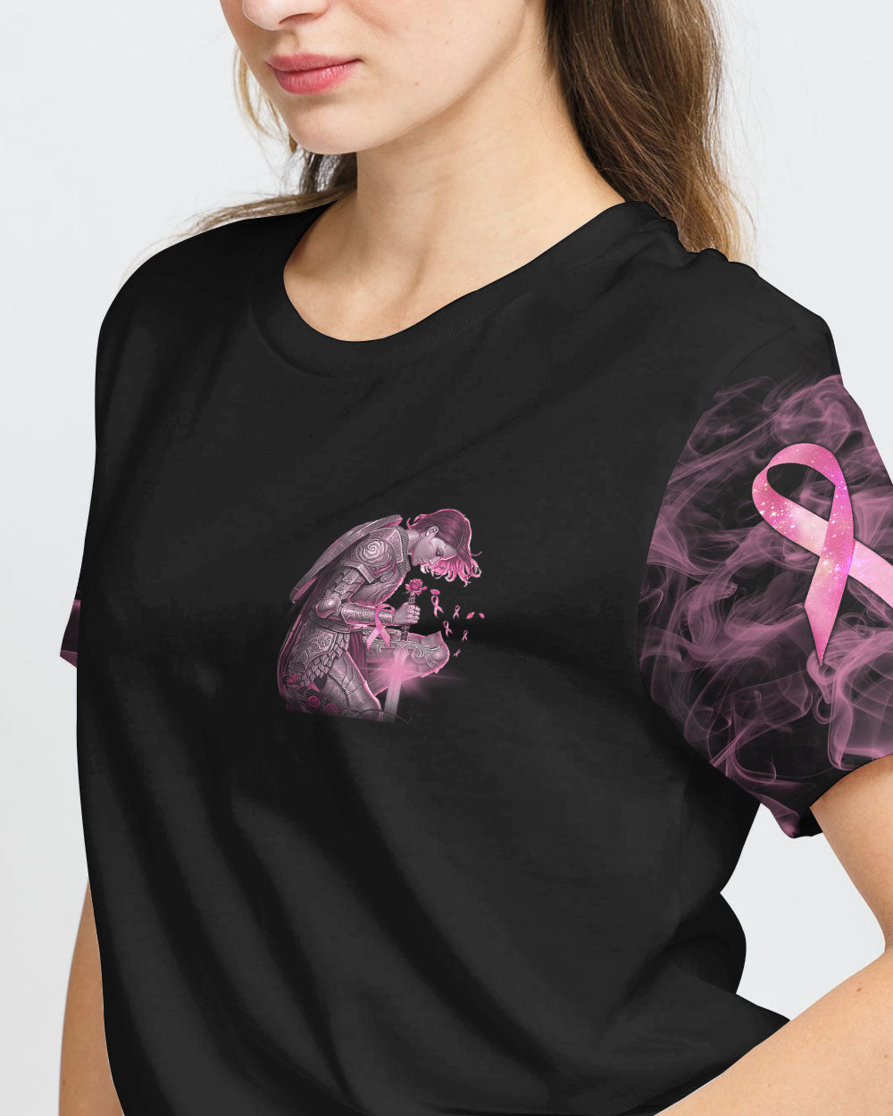 It Ain't Over Until God Says It's Over Women's Breast Cancer Awareness Tshirt