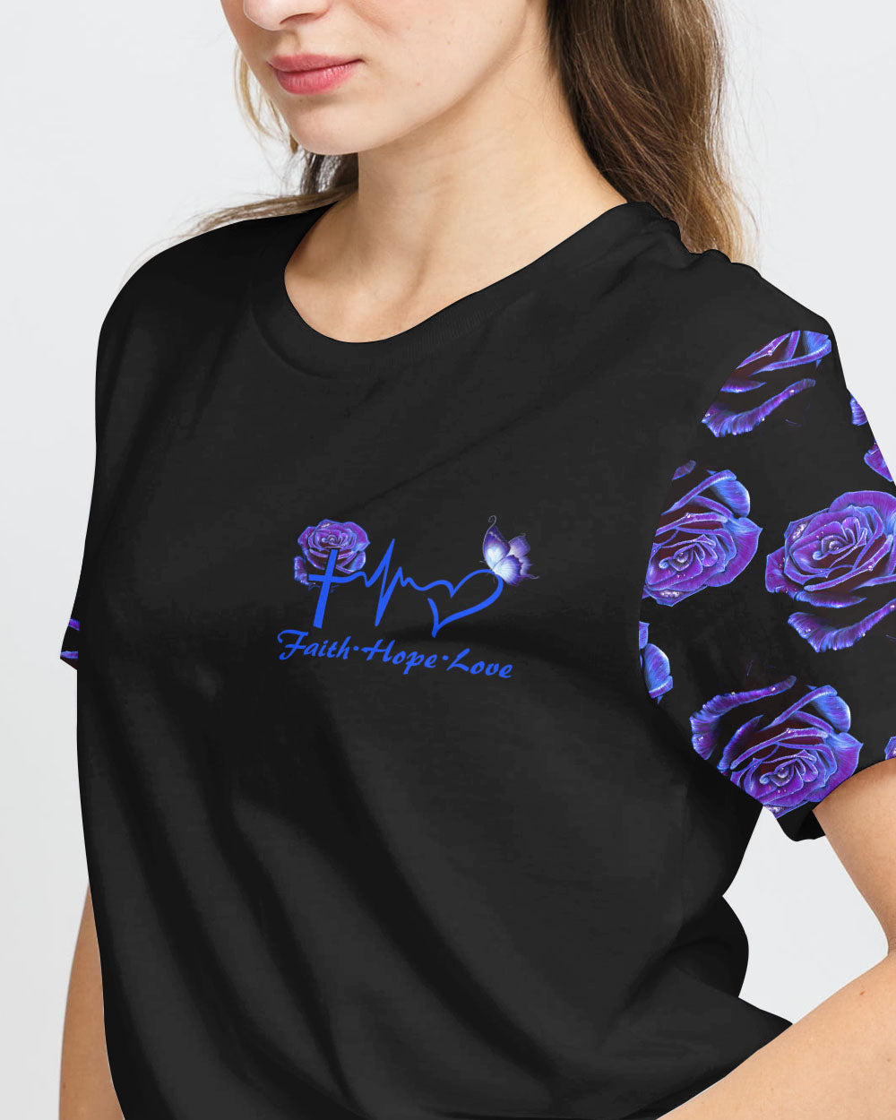 Rose Butterfly Water Women's Christian Tshirt