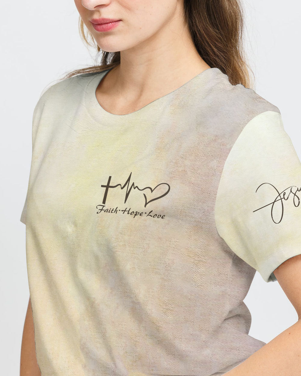 Jesus Watercolor Painting Women's Christian Tshirt