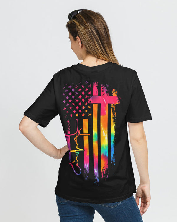 Fé Flag Tie Dye Women's Christian Tshirt