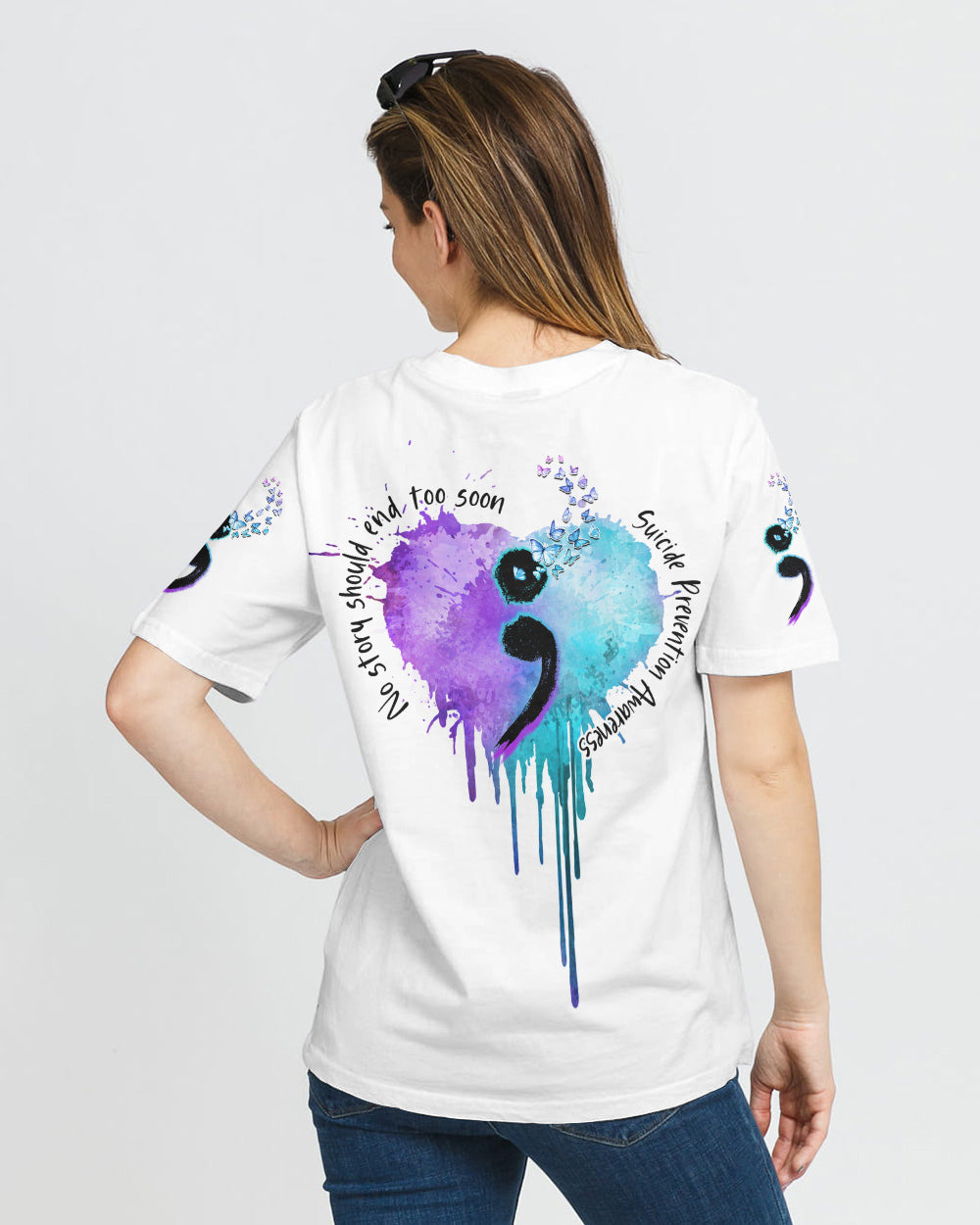 No Story Should End Too Soon Heart Women's Suicide Prevention Awareness Tshirt
