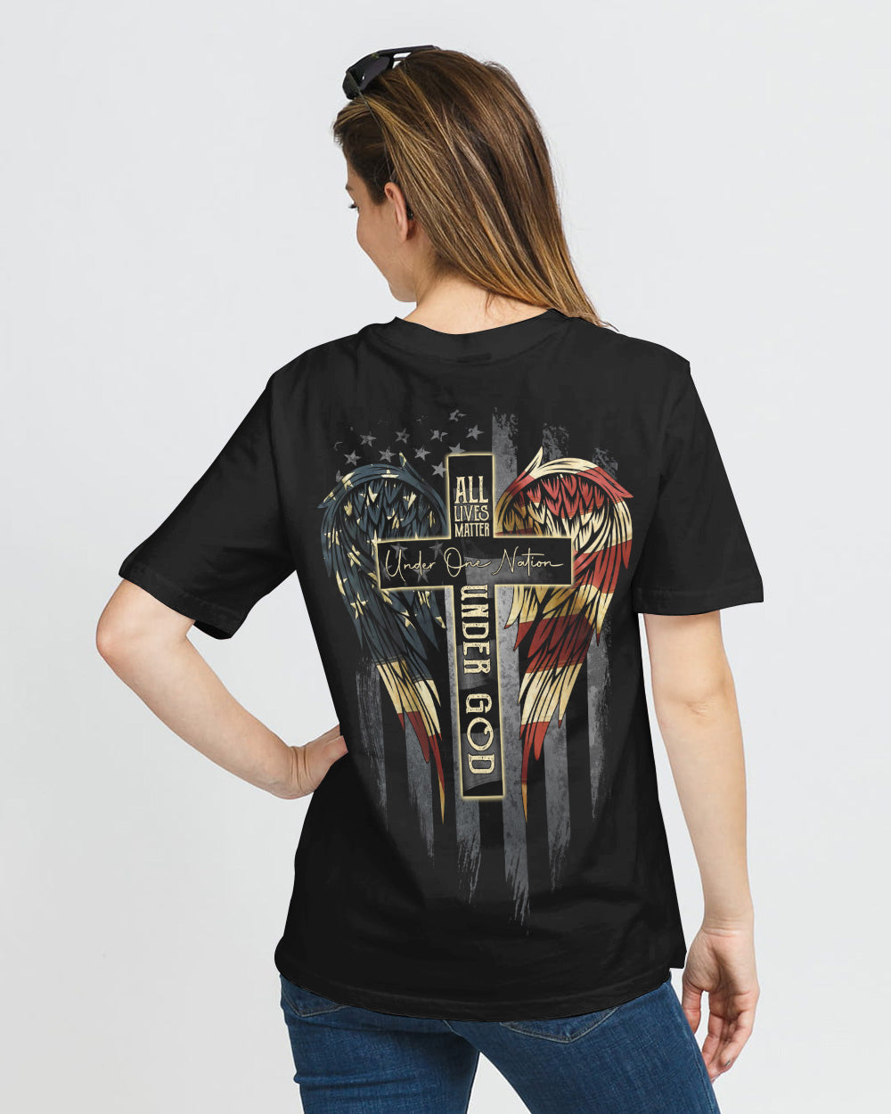 All Lives Matter Under One Nation Under God Women's Christian Tshirt