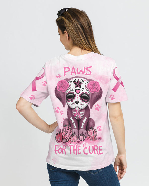 Paws For The Cure Dog Women's Breast Cancer Awareness Tshirt