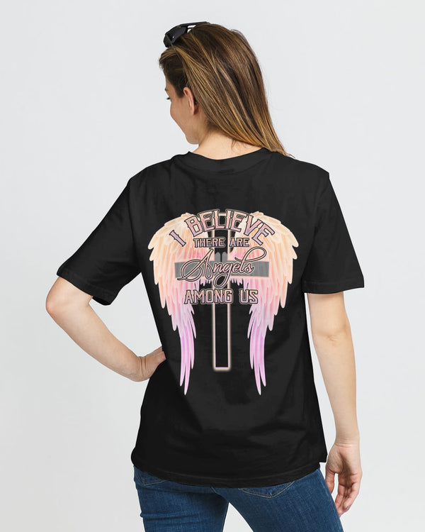 I Believe There Are Angels Among Us Wings Women's Christian Tshirt