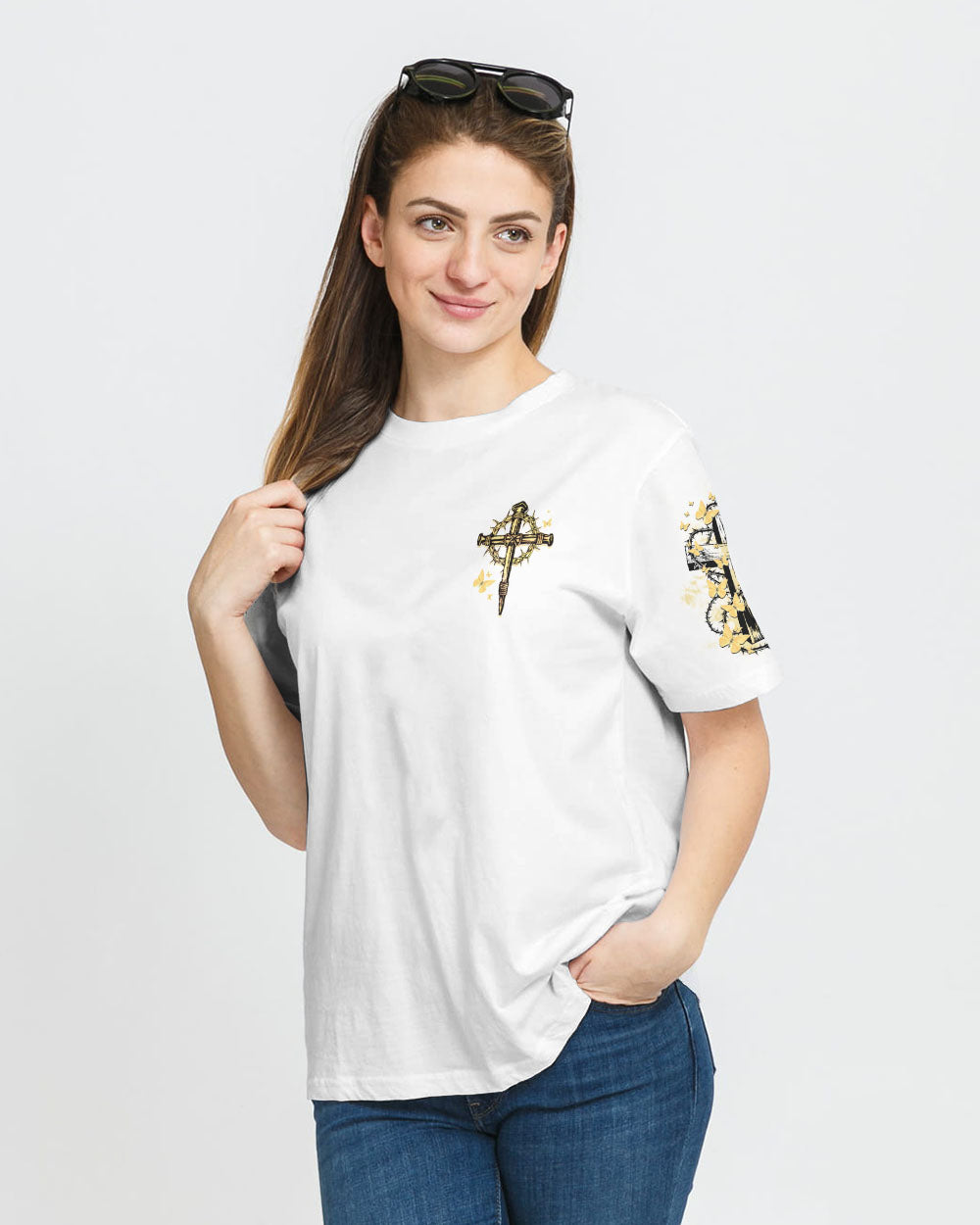Faith Over Fear Cross Women's Christian Tshirt