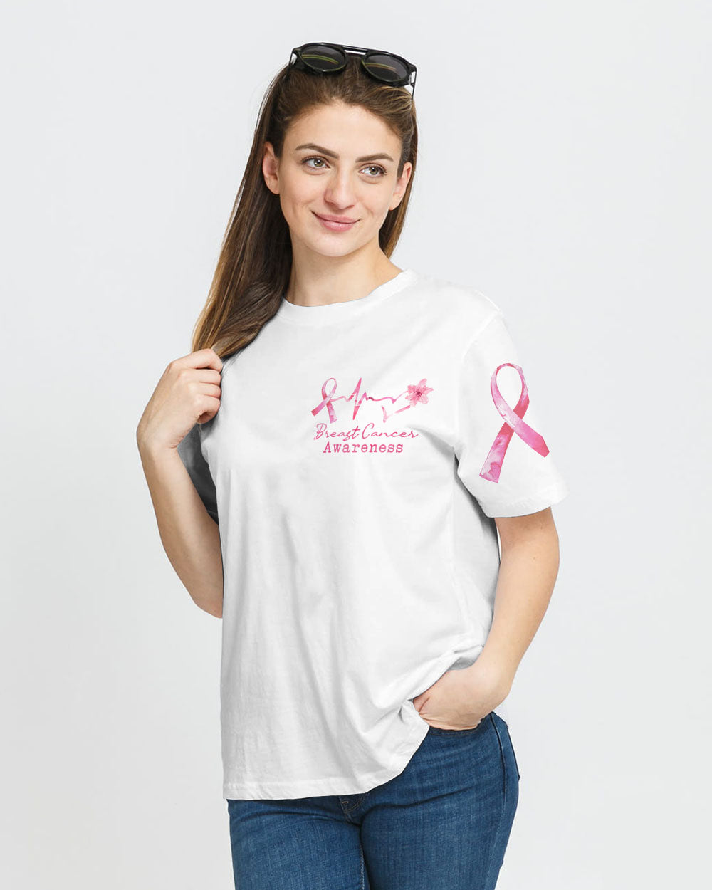Faith Hope Love Pink Lily Women's Breast Cancer Awareness Tshirt