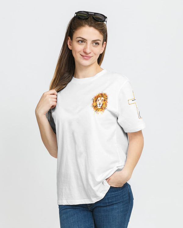 Way Maker Miracle Worker Faith Lion Watercolor Women's Christian Tshirt