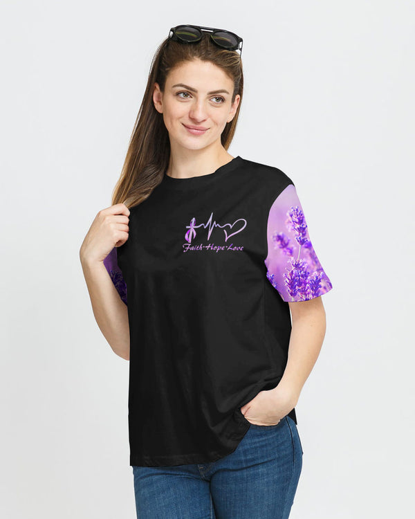 Purple Angel Wings Ribbon Faith Women's Epilepsy Awareness Tshirt