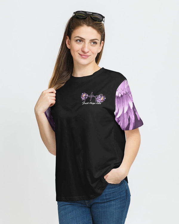 Butterfly Purple Rose Faith Women's Christian Tshirt