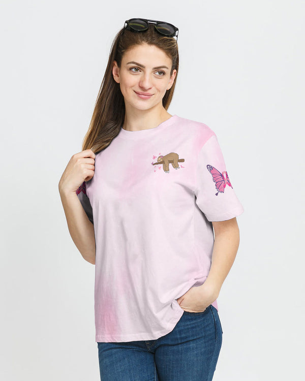 I Am A Person Who Want To Do A Lot Sloth Women's Breast Cancer Awareness Tshirt