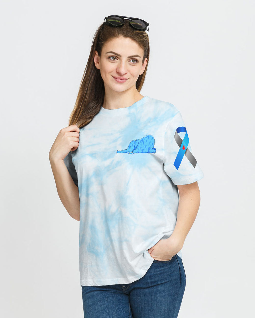 When My Blood Sugar Is Low Elephant Ribbon Women's Diabetes Awareness Tshirt