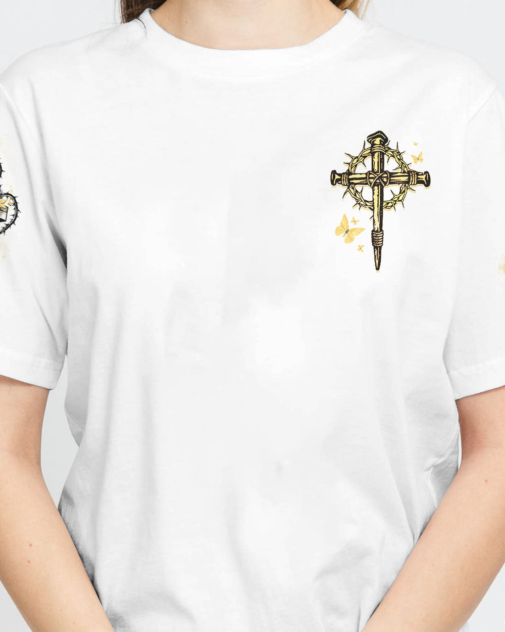 Faith Over Fear Cross Women's Christian Tshirt