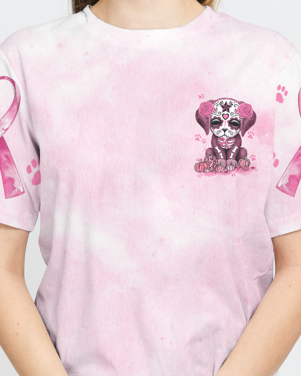 Paws For The Cure Dog Women's Breast Cancer Awareness Tshirt