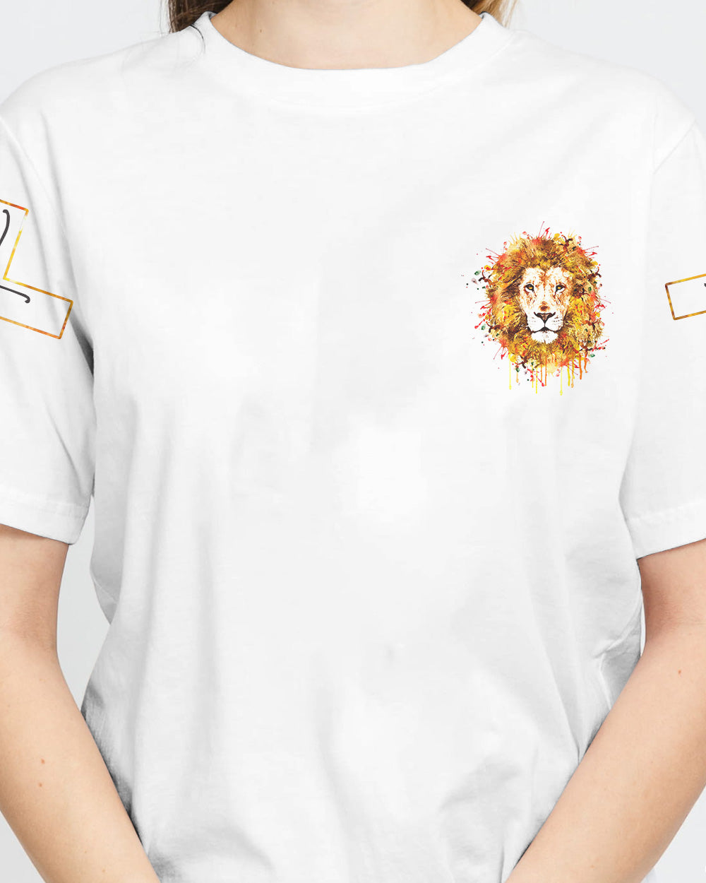 Way Maker Miracle Worker Faith Lion Watercolor Women's Christian Tshirt