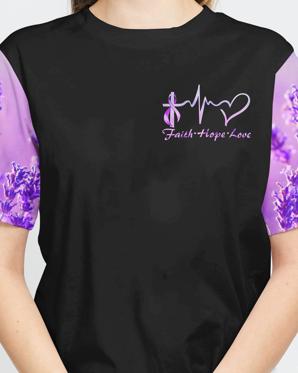Purple Angel Wings Ribbon Faith Women's Epilepsy Awareness Tshirt