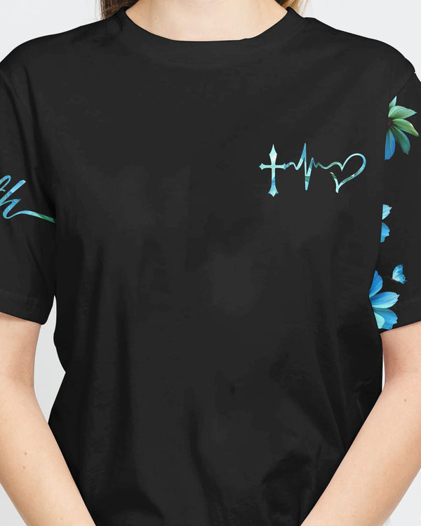 Floral Faith Hope Love Flower Smoke Women's Christian Tshirt