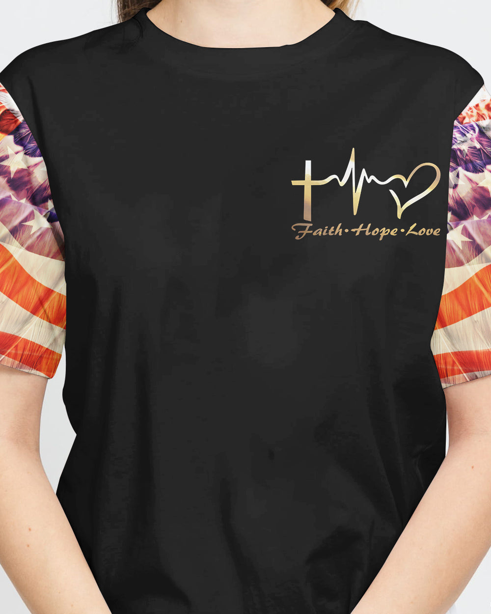 America Needs Jesus One Nation Under God Women's Christian Tshirt