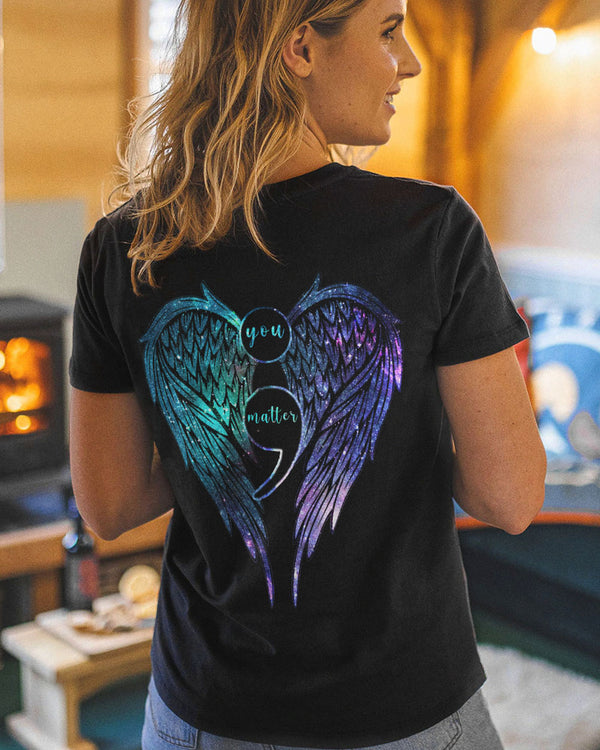 Galaxy You Matter Wings Women's Suicide Prevention Awareness Tshirt