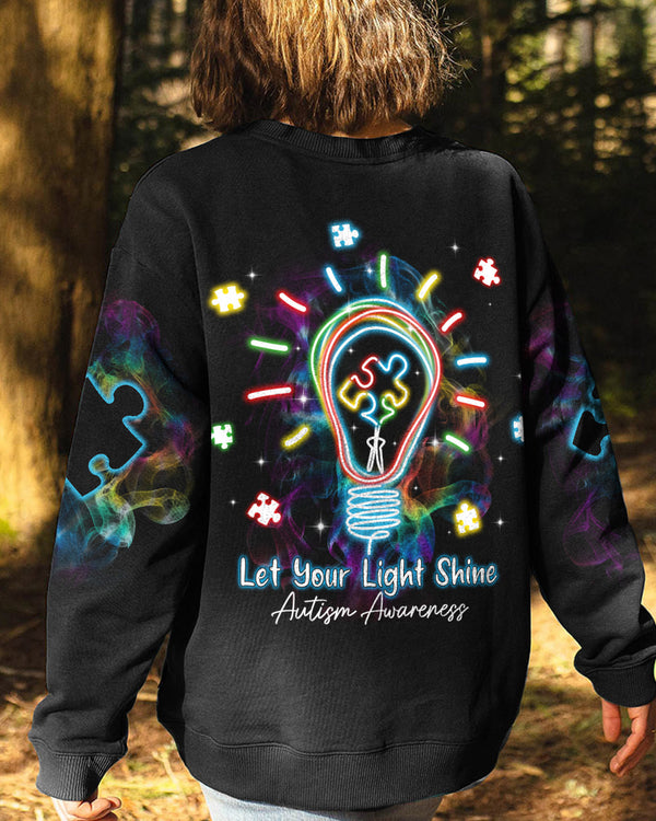 Let Your Light Shine Women's Autism Awareness Sweatshirt