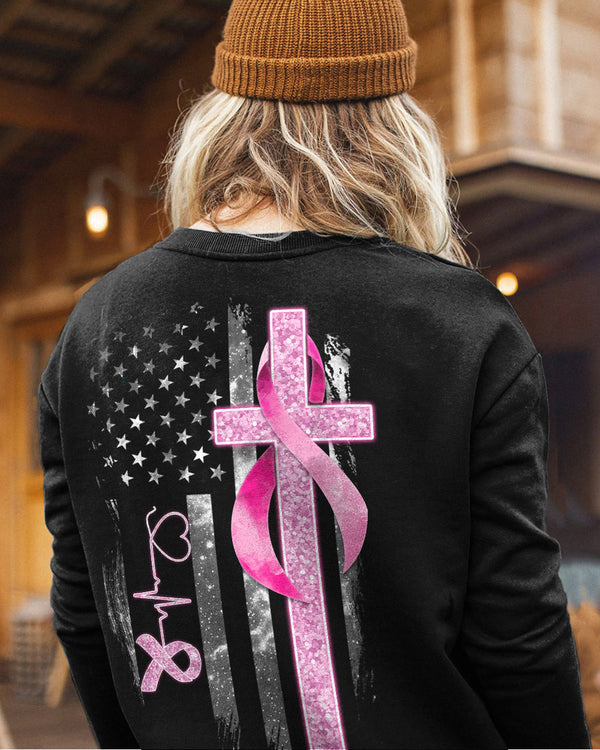 I Wear Pink For My Mom Women's Breast Cancer Awareness Sweatshirt